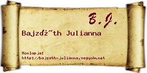 Bajzáth Julianna névjegykártya