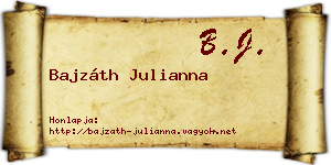 Bajzáth Julianna névjegykártya